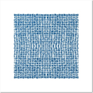 STRIPES PATTERN BLUE Posters and Art